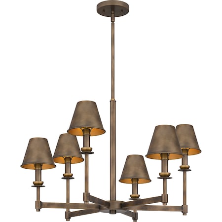 Quoizel Cross Chandelier 6 Lights Statuary Bronze CRO5026SU
